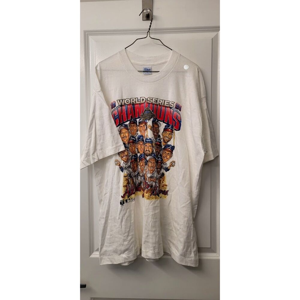 Vintage 1995 Atlanta Braves World Series Championship T-Shirt w/ Tag Sz. XL Tee
